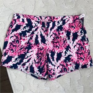 Lilly Pulitzer Vibrant Pink and Blue Athletic Shorts